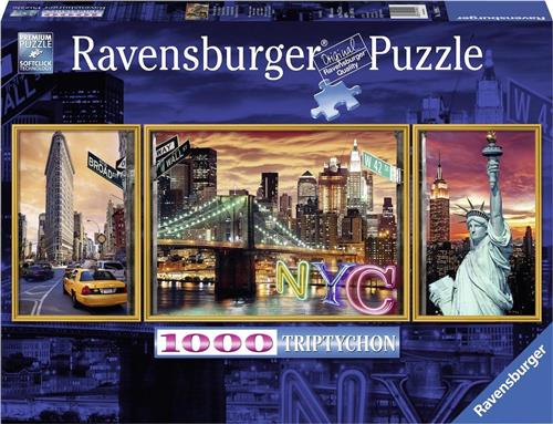 Ravensburger Schitterend New York - Puzzel van 1000 stukjes triptychon