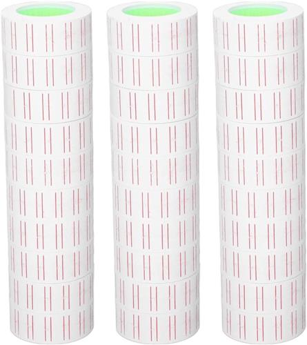 PolkaHome - 15000 stuks prijsstickers 21x12mm voor MX5500 prijslabel apparaat - enkelrijige tag labels