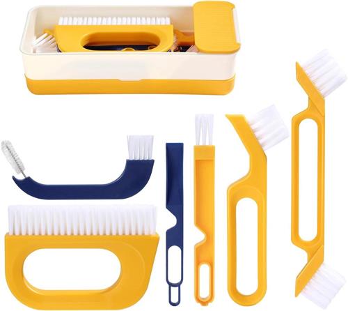 PolkaHome - Grout Borstel voor Tegelreiniging Badkamer Keuken Huishouden - Schimmelborstel voor Diepe Reiniging Douche Raamrails Voegen en Vloerlijnen