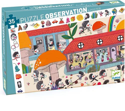 Djeco - Puzzel - Egelschool - 35 stukjes