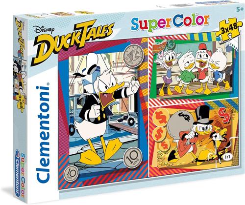 Clementoni - Superkleur puzzels - Disney Duck Tales - 3x48 stukjes