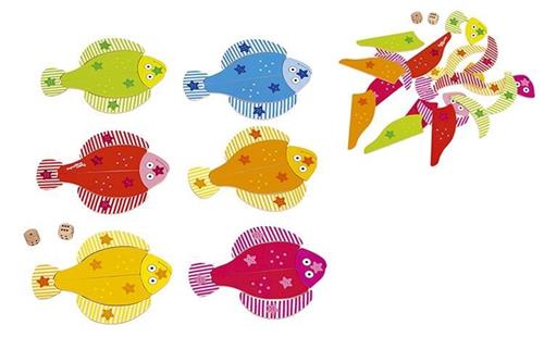 Goki Houten Puzzel Vissen 16 Cm 6 Stukjes