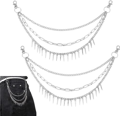 PolkaHome - Punk Pants Chain met Wallet Kettingen voor mannen en vrouwen - Hip Hop Rock Accessoires