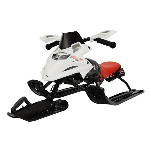 Slee  Sneeuwslee  Sledede  Bobslee  Kinderslee  Verstelbaar Stuur  Remsysteem  Duurzaam Stalen Frame  124x51x43,5 cm  Rood