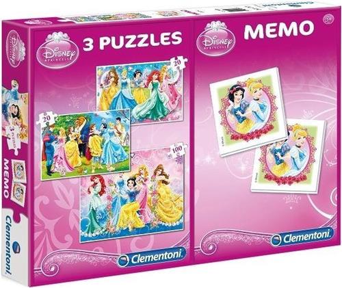 3x Clementoni Disney Princess Puzzel Set
