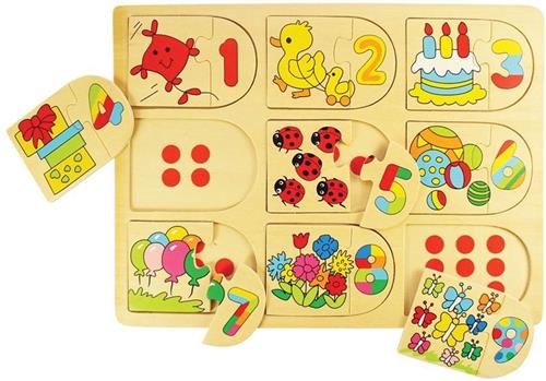 Bigjigs Puzzel Plaatjes en Getallen