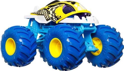 Hot Wheels Monster Trucks Oversized PIRAN-AHHH Vehicle, Monstertruck, 3 jaar, Blauw, Geel
