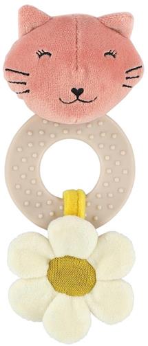 Trixie Bijtspeeltje Mrs. Cat  3m+  Siliconen ring  Knispergeluid - Kat - Ideaal als geboortegeschenk