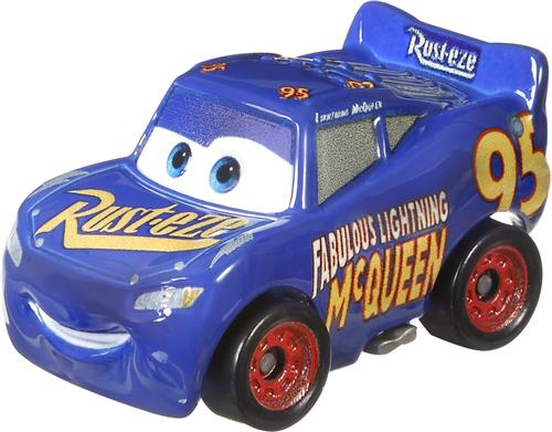 Disney Pixar Cars Mini Racers Fabulous Lightning McQueen, Auto, 3 jaar, Metaal, Kunststof, Blauw, Geel