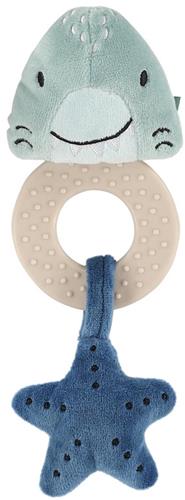 Trixie Bijtspeeltje Mr. Shark  3m+  Siliconen ring  Knispergeluid - Ideaal als geboortegeschenk