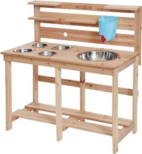 Imperatoris - Kinderkeuken Speelgoed - Modderkeuken - Buitenkeuken Speelgoed - Speelkeuken Buiten - Speelgoed Keukengerei - Buitenkeuken Hout - Buiten Keuken - Tuinkeuken - Vanaf 3 tot 5 Jaar - Naturel