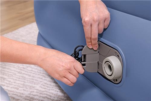 Bestway Luchtbed Tritech 2-persoons 203x152x56 cm blauw en grijs