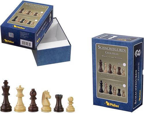 Philos schaakstukken Barbarossa koningshoogte houten set.
