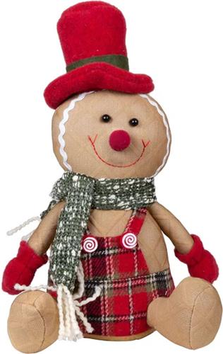 Handgemaakt Peperkoek mannetje met hoed - 45 cm - Kerstdecoratie