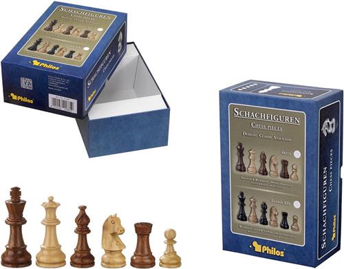 Philos schaakstukken Sigismund koningshoogte houten set.