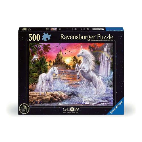 Ravensburger Puzzel Eenhoorns bij de rivier, puzzel voor volwassenen, 500 stukjes, 12000471