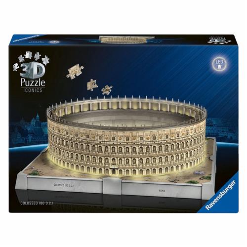 Ravensburger - Iconics: Colosseum Rome met licht - 3D Puzzel - 216 Stukjes - Bouwset voor kinderen vanaf 8 jaar