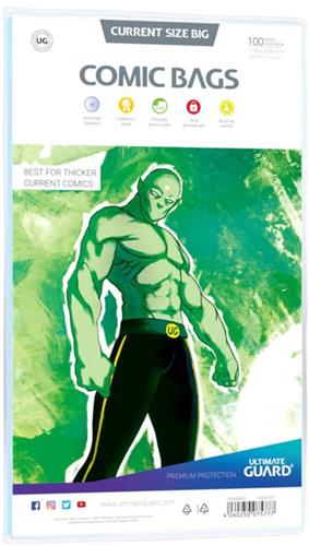 Ultimate Guard Ultimate Guard Comic Bags Standard (100) - Current Size Big Comics storage & Protection