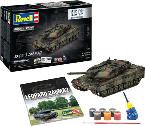 Revell Modelbouwpakket Militaire voertuigen - 05631 - 70 Jaar Bundeswehr Leopard 2 A6A2 - Exclusieve Editie - Duitse Tank - Geschenkset Plastic - 1:35 -