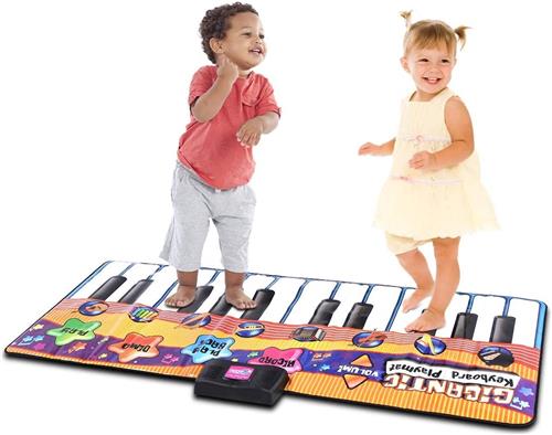 Monkey's Piano Speelmat - 8 Instrumenten - Voor Kinderen - Muziekmat - Geschenk - Kerst - Sinterklaas - 180 x 74 cm