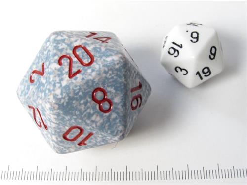 Chessex dobbelsteen, 34 mm 20-zijdig, Speckled Air