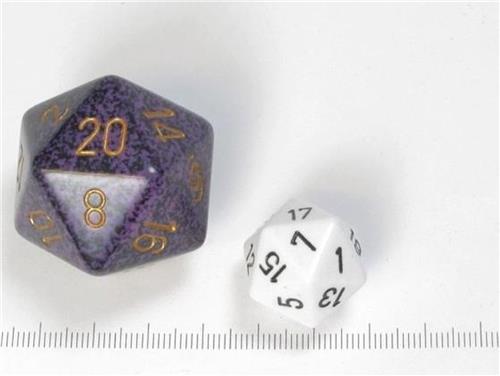 Chessex dobbelsteen, 34 mm 20-zijdig, Speckled Hurricane