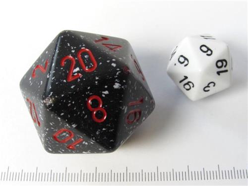Chessex dobbelsteen, 34 mm 20-zijdig, Speckled Space