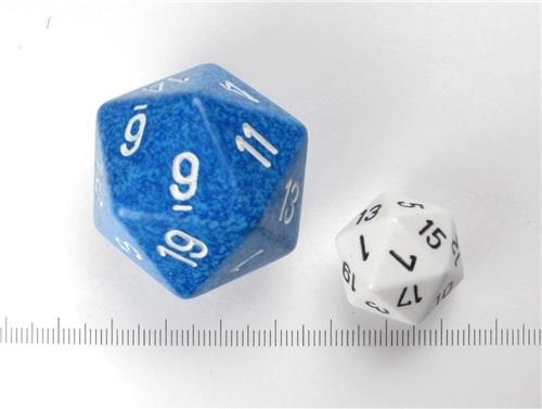 Chessex dobbelsteen, 34 mm 20-zijdig, Speckled Water