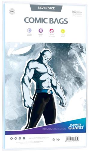 Ultimate Guard Ultimate Guard Comic Bags Standard (100) - Silver Size Comics storage & Protection