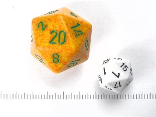Chessex dobbelsteen, 34 mm 20-zijdig, Speckled Lotus