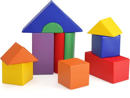 COSTWAY 11-delige zachte bouwstenen, zachte reuzebouwstenen om op te klimmen, schuimrubberen bouwstenen, grote bouwstenen voor kinderen