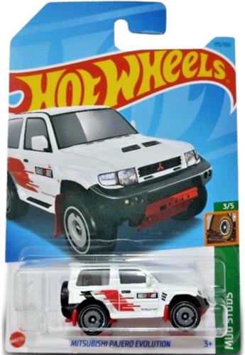 Hot Wheels Mitsubishi Pajero Evolution - Wit - 7 cm - Schaal 1:64