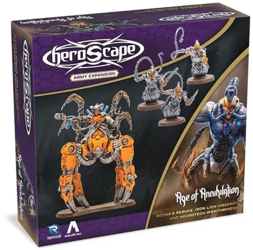 Renegade Heroscape Expansion Revna's Rebuke: Iron Lich Viscerot and Necrotech Wraithriders Army *English Version* and accessories