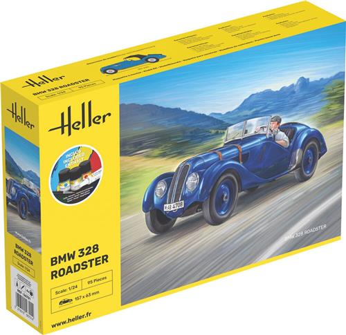 Heller Modelbouwpakket Auto - 56701 BMW 328 Roadster - Duitse Auto - Starter Kit Plastic - 1:24 -