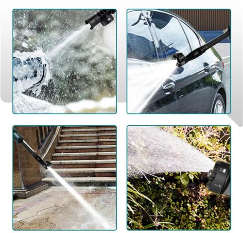 Hogedrukreiniger - Terrasreiniger - Hogedruk - Waterpistool - Draadloze - Elektrische - 200 Bar - 3500W - 6-in-1 Spuitkop - Pressure Washer - voor Auto en Tuin - Geschikt voor 18V Batterijen - inclusief 1 Accu