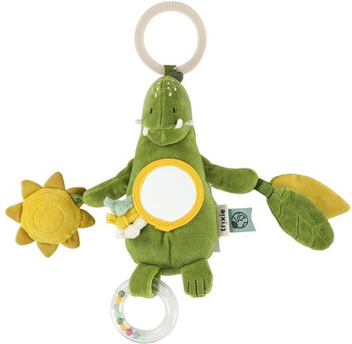 Trixie Mr. Dino Hangend Activiteitenspeeltje  3m+  met kralenring, spiegel & trekkoord