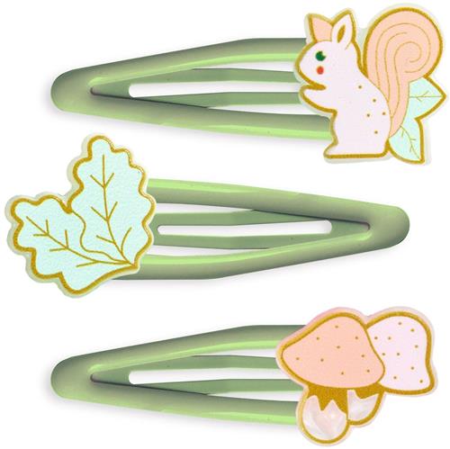 Djeco PLUME - ACCESSOIRES CHEVEUX Barrettes Hyacinthe x 3.