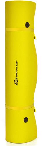 COSTWAY 270 x 180 cm waterhangmat, waterligstoel, 300 kg draagkracht, zwemmat, zwemvlot, drijvend waterbed, zwemeiland (geel)