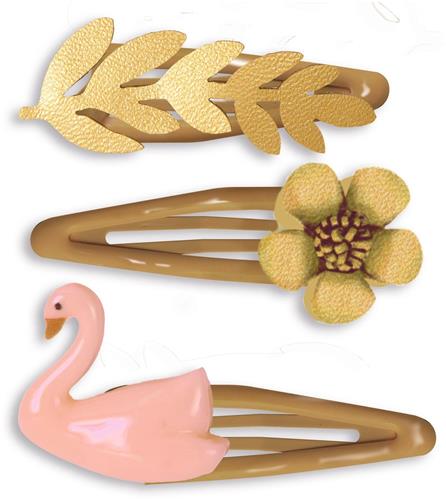 Djeco PLUME - ACCESSOIRES CHEVEUX Barrettes Carmen x 3.