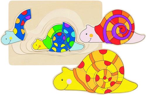 Houten 3-lagen Puzzel Slak
