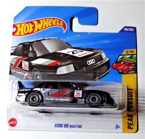 HOT WHEELS AUDI 90 QUATTRO IMSO GTO 25 RACING BLACK 199/250 1:64 HW PEAK PURSUIT 2/10 SHORT CART 2025