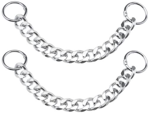 Unyqoos® Set van twee metalen schoenkettingen voor stijlvolle schoenendecoratie