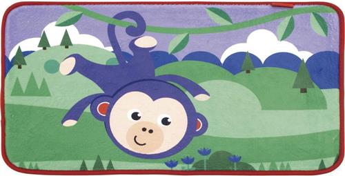 Fisher-price Vloerkleed Fleece Aap 75 X 45 Cm Groen/paars