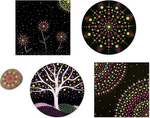 Janod Ik hou van creativiteit stippenschilderij