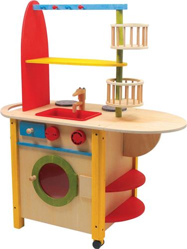 Base Toys Kinderkeuken Alles in 1 Deluxe - Hout