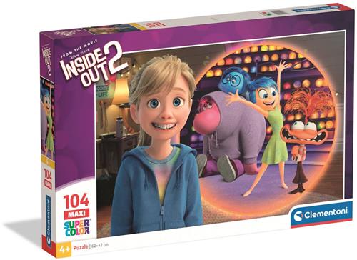 Clementoni - Kinderpuzzel - 104 Maxi Stukjes - Inside Out 2 - Puzzel Vanaf 4 Jaar