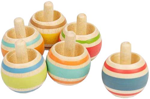 BigJigs houten draaitol kleurrijk speelgoed voor kinderen.