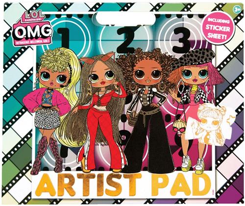 Lol Suprise! Artist Pad Kleurboek Inclusief Een Blad Vol Stickers - 3+