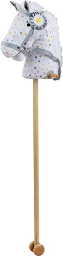 BigJigs houten stokpaard klassiek trendy - speelgoed paard op stok.