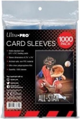 Ultra Pro Clear Card Sleeves for Standard Size Trading Cards 1000 stuks - 2.5 x 3.5